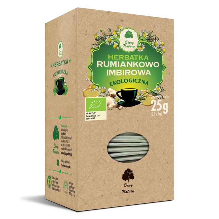 Herbatka rumiankowo-imbirowa EKO 25x1g Dary Natury