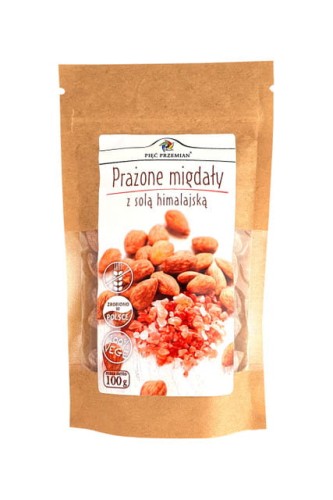 Prażone migdały z solą himalajską 100g