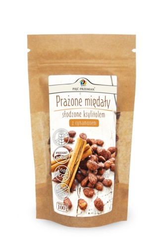 rażone migdały z ksylitolem i cynamonem 100g - Pięć Przemian