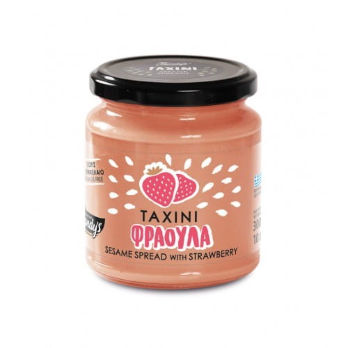 Grecka pasta sezamowa Tahini z truskawkami 300g Kandylas