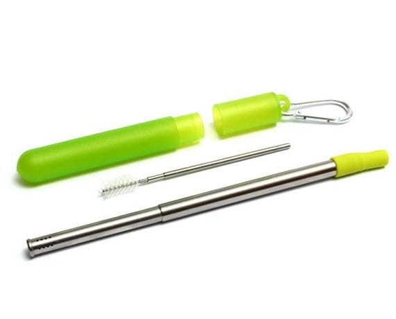 Bombilla Turismo (21 cm), zielone etui + szczoteczka do czyszczenia bombilli (23 cm)