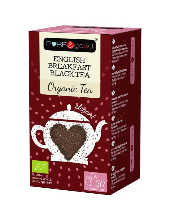 Herbata czarna ekologiczna English Breakfast 20x1,8g PURE&GOOD