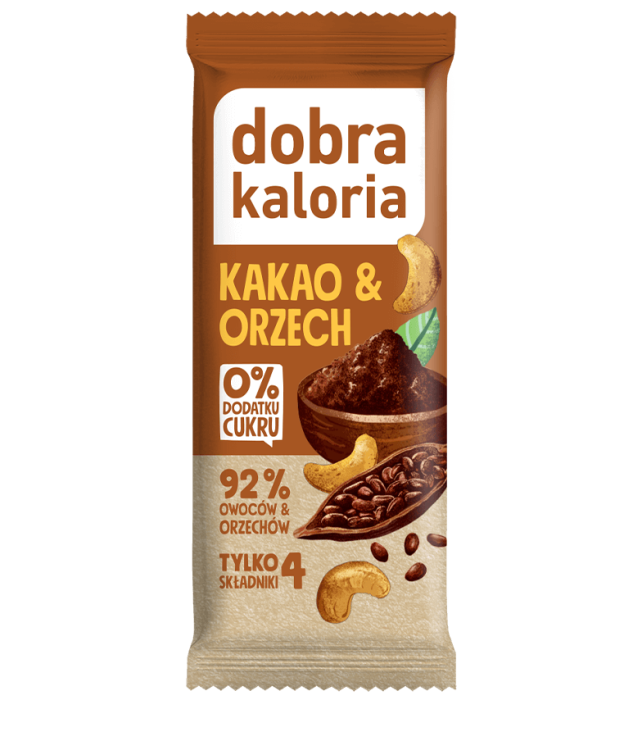 Baton owocowy Kakao-Orzech 35g Dobra Kaloria