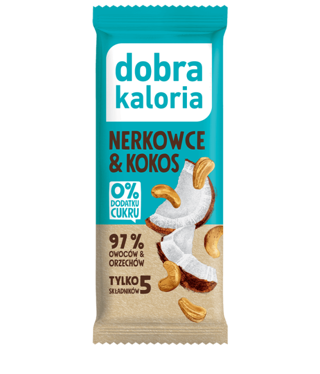 Baton owocowy Nerkowce-kokos 35g Dobra Kaloria