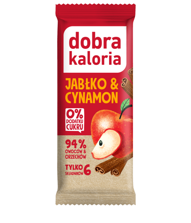 Baton owocowy jabłko-cynamon 35g Dobra Kaloria