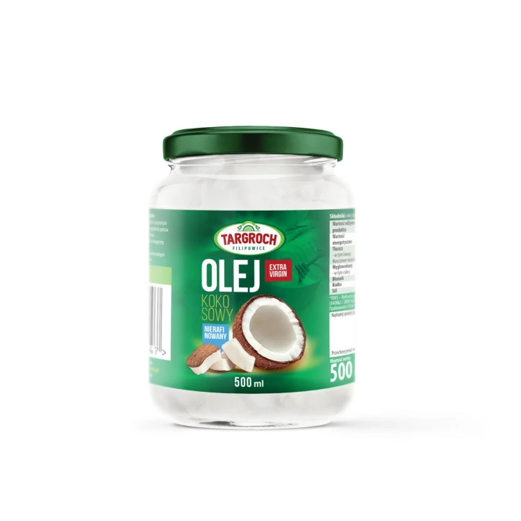 Olej kokosowy nierafinowany extra virgin 500ml Targroch
