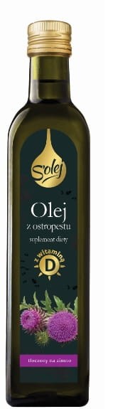 Olej z ostropestu tłoczony na zimno z witaminą D 250ml Oleofarm S'Olej
