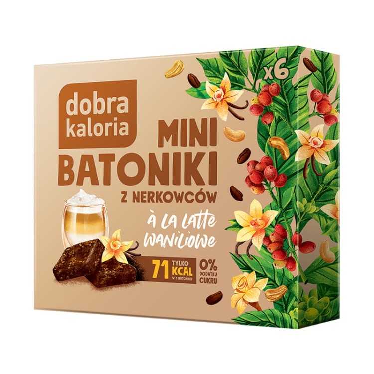 Mini batoniki z nerkowców a'la latte waniliowe 6x17g (102g) Dobra Kaloria