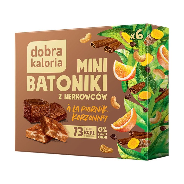 Mini batoniki z nerkowców a'la piernik korzenny 6x17g (102g) Dobra Kaloria