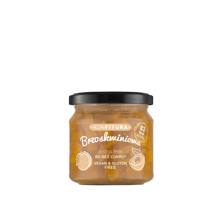 Konfitura brzoskwiniowa bez cukru 190g Devaldano