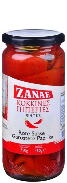 Papryka czerwona słodka, grillowana, grecka (Florina) 450g Zanae