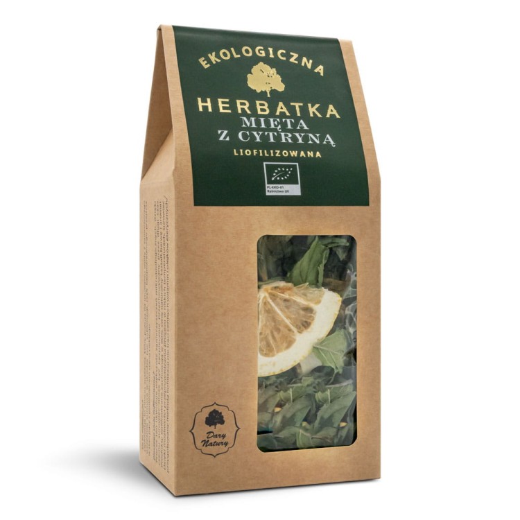 Liofilizowana herbatka - Mięta z cytryną EKO 25g Dary Natury