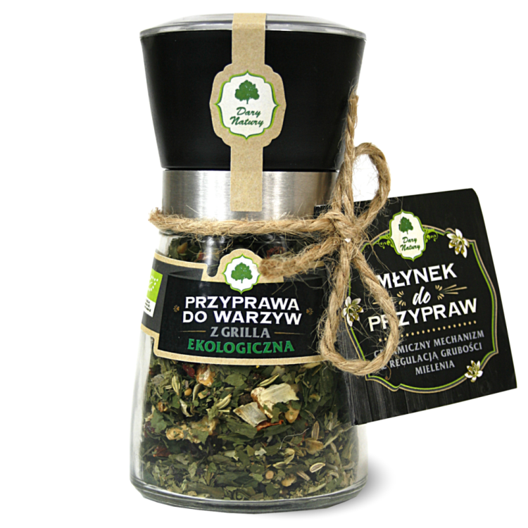 Przyprawa do warzyw z grilla EKO (w młynku) 50g Dary Natury