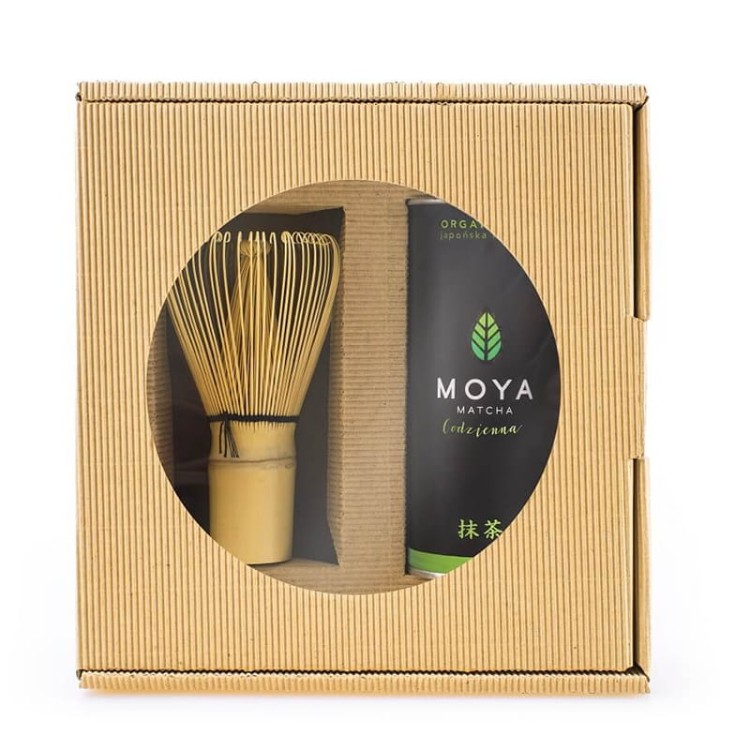 Zestaw startowy MOYA - matcha codzienna 30g BIO oraz chasen