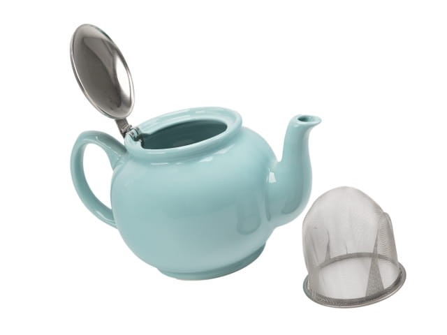 Dzbanek porcelanowy z zaparzaczem - niebieski 1125ml 233-4014