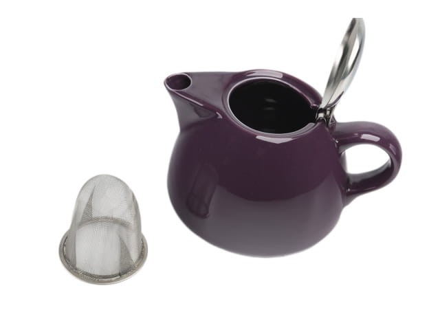Dzbanek ceramiczny z zaparzaczem - fioletowy 650ml JH10170-A156