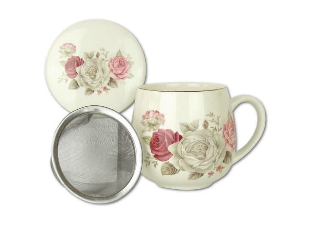 Kubek beczułka z zaparzaczem 320ml Classic Rose 280-5507