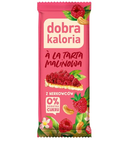 Baton z nerkowców a'la tarta malinowa 35g Dobra Kaloria