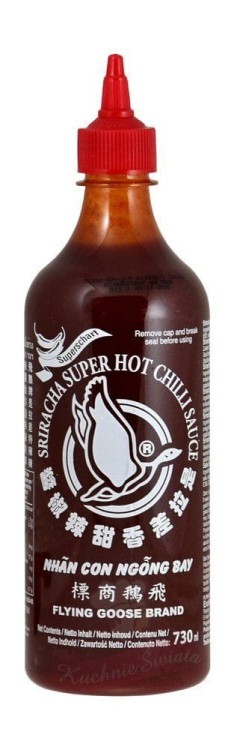 Sos Sriracha Super Hot 730ml Flying Goose - Miękka butelka z dozownikiem