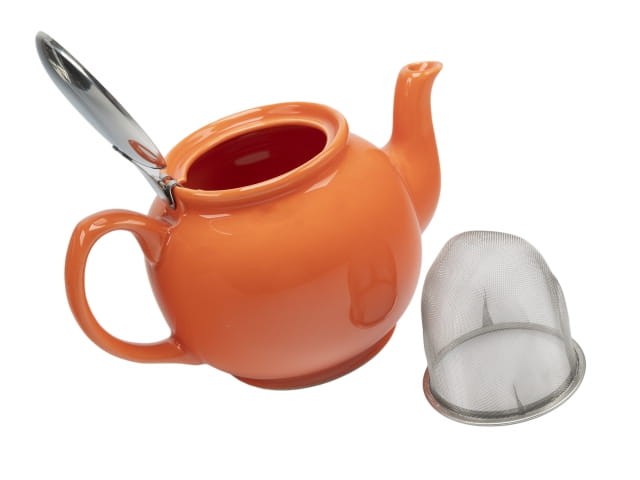 Dzbanek porcelanowy z zaparzaczem - pomarańczowy 1125ml 233-4016