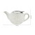 Dzbanek ceramiczny z zaparzaczem - biały/piasek 500ml