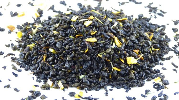 Herbata zielona Gunpowder temple of heaven lemon (cytrynowa)