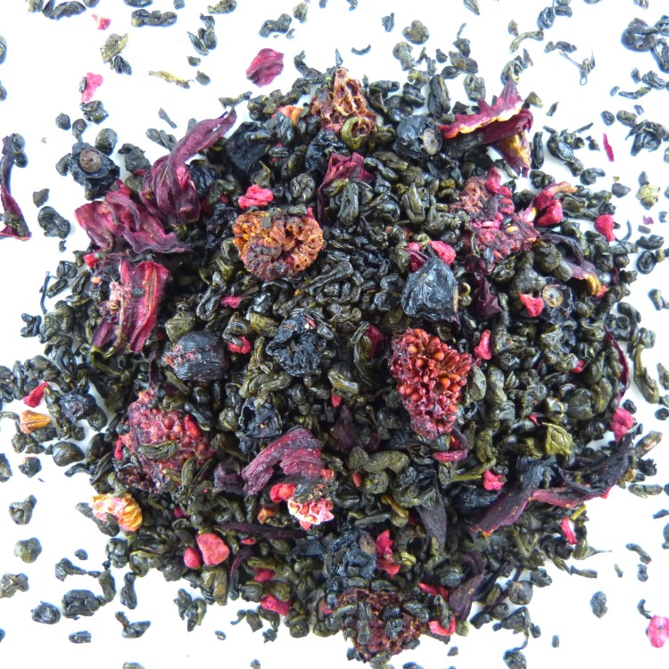 Herbata zielona gunpowder temple of heaven malina-porzeczka