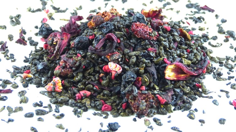 Herbata zielona gunpowder temple of heaven malina-porzeczka