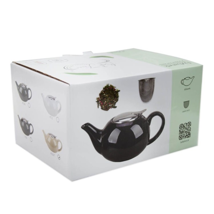 Opakowanie na dzbanek ceramiczny z zaparzaczem - grafit/połysk 750ml