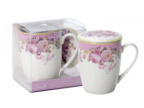 Kubek z zaparzaczem 350ml CR3-48 Róże