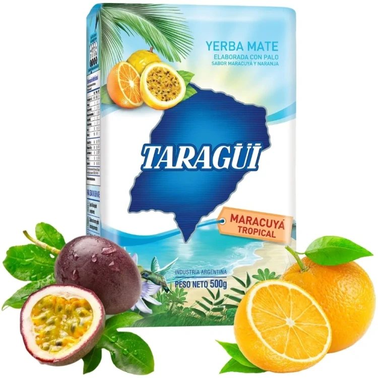 Yerba Mate Taragui Maracuya Tropical 500g - marakuja, pomarańcza