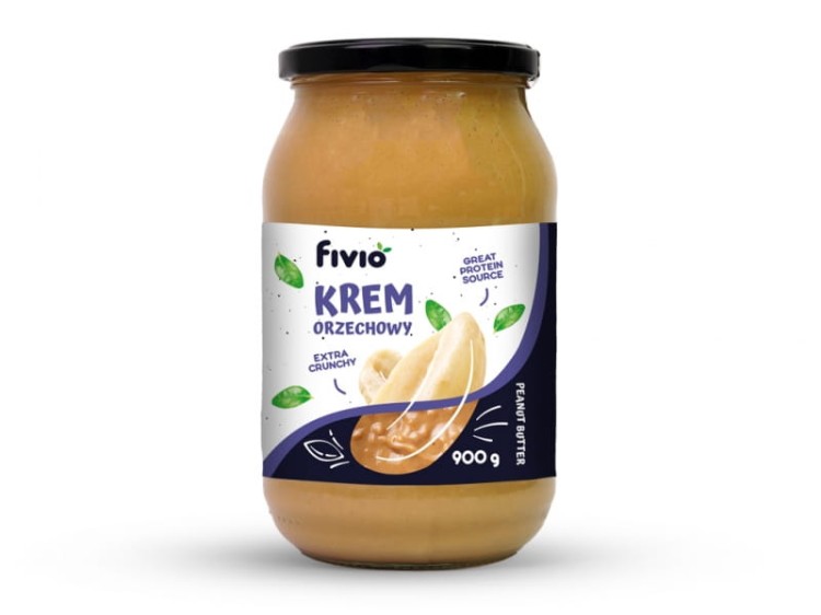 Pasta orzechowa crunchy 900g FIVIO