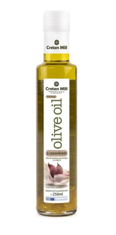 Grecka Oliwa Extra Virgin z czosnkiem 250ml Cretan Mill
