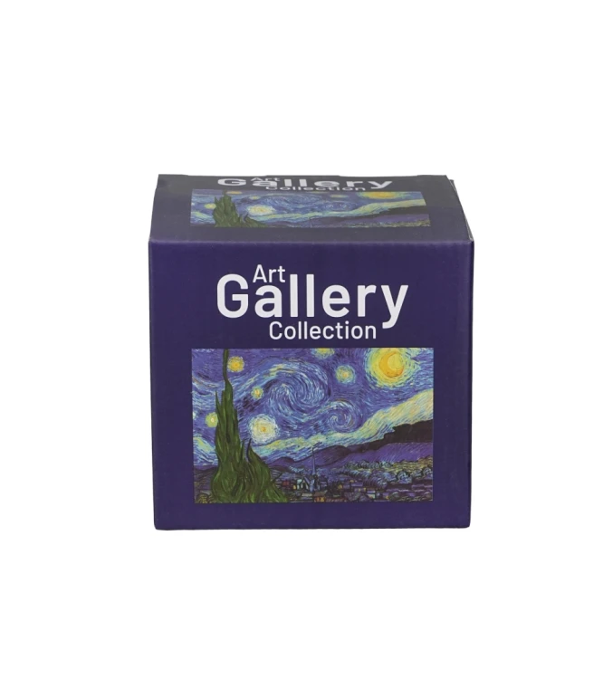 opakowanie ozdobne do kubka w kształcie baryłki z zaparzaczem i pokrywką 430ml STARRY NIGHT by V.van GOGH