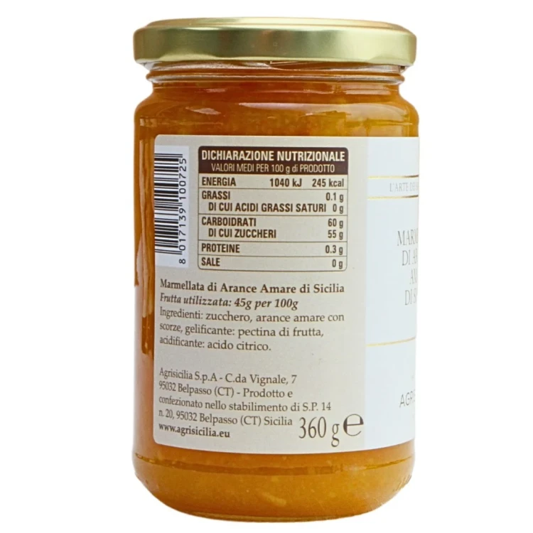 Sycylijska Konfitura z Gorzkich Pomarańczy 360g