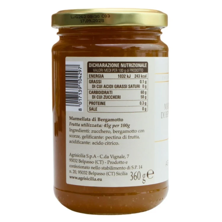 Sycylijska Konfitura z Bergamotki 360g AGRISICILIA