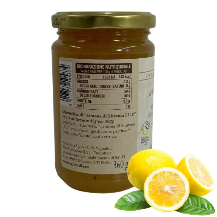 Sycylijska Konfitura z Cytryn z Syrakuz IGP 360g AGRISICILIA