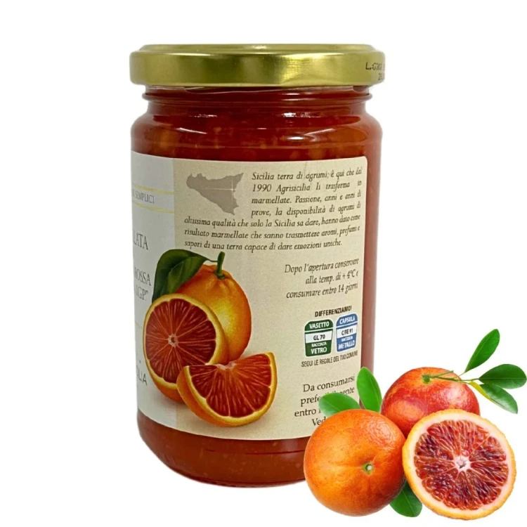 Sycylijska Konfitura z Czerwonych Pomarańczy 360g AGRISICILIA