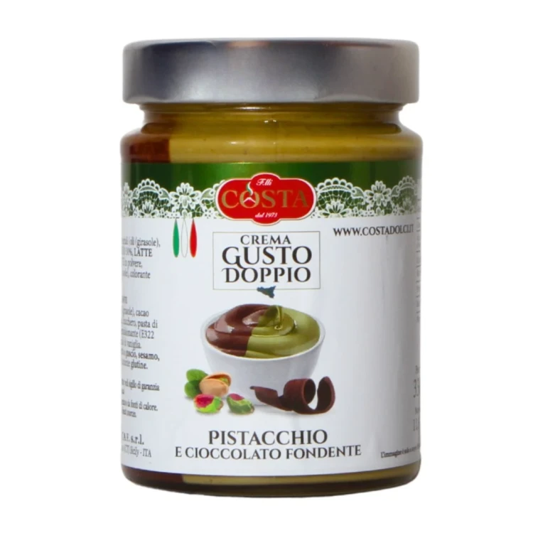 Włoski Krem Pistacjowy z Czekoladą Duo 330g COSTA DOLCI