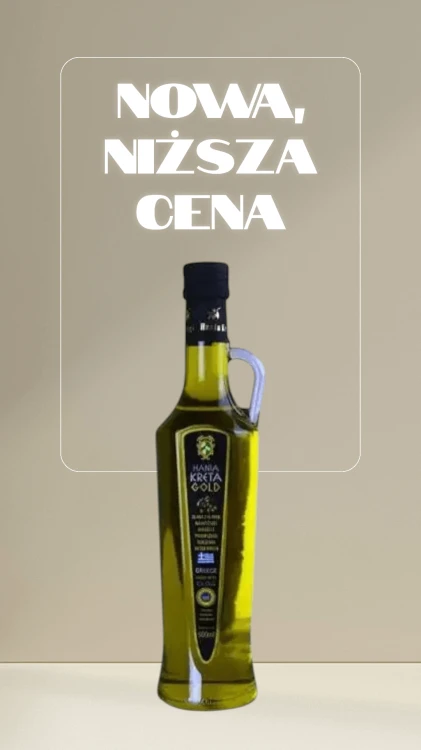 Grecka oliwa z oliwek extra virgin Chania Kreta Gold 500ml  - Chronione Oznaczenie Geograficzne