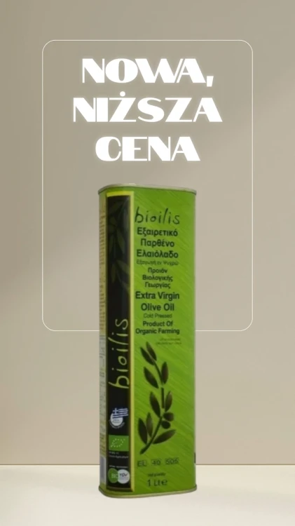 Grecka oliwa z oliwek extra virgin BIO 1l puszka BIOILIS