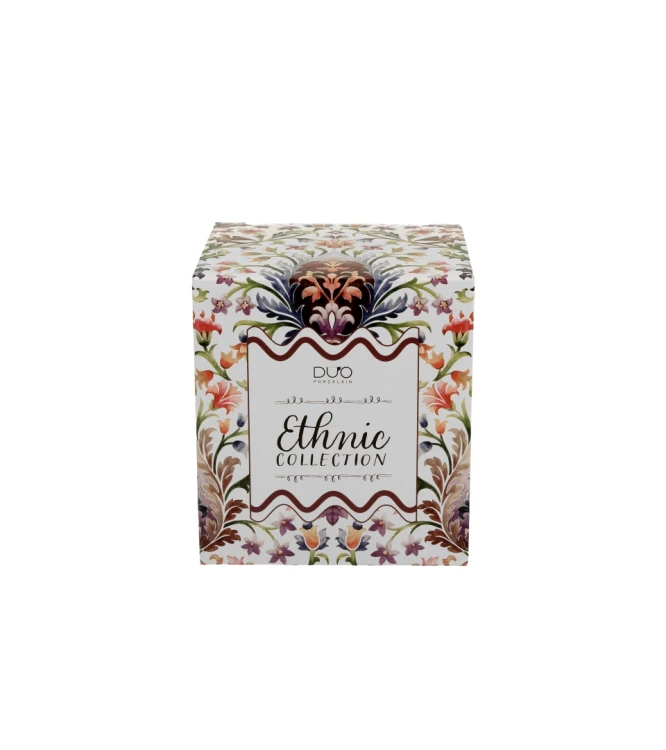 opakowanie ozdobne do kubka porcelanowego z metalowym zaparzaczem i pokrywką 360ml MARBELLA