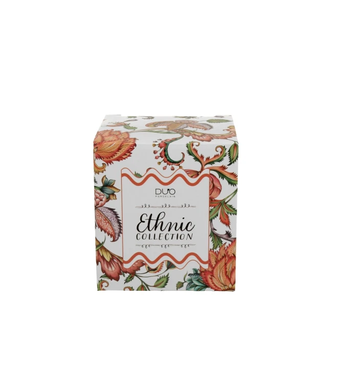 opakowanie ozdobne do kubka porcelanowego z metalowym zaparzaczem i pokrywką 360ml PRIMAVERA