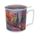 Porcelanowy kubek z metalowym zaparzaczem i pokrywką 450ml MODERN BUBBLY HILLS