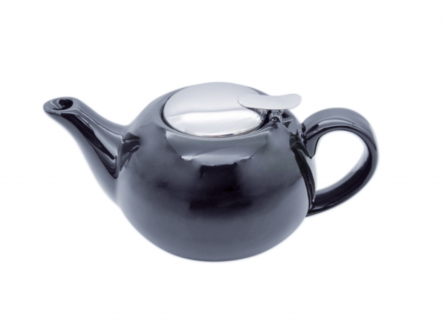 Dzbanek ceramiczny z zaparzaczem - grafit/połysk 750ml