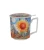 Porcelanowy kubek z metalowym zaparzaczem i pokrywką 450ml MODERN SUNFLOWER