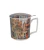 Porcelanowy kubek z metalowym zaparzaczem i pokrywką 450ml MODERN SWEET CITY