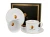 Komplet porcelanowych filiżanek ze spodkami - 230ml COFFEE TIME 2 zapakowanych w eleganckie pudełko