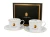 Komplet porcelanowych filiżanek ze spodkami - 230ml COFFEE TIME 2 zapakowanych w eleganckie pudełko