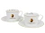 Komplet porcelanowych filiżanek ze spodkami - 230ml COFFEE TIME 2 zapakowanych w eleganckie pudełko